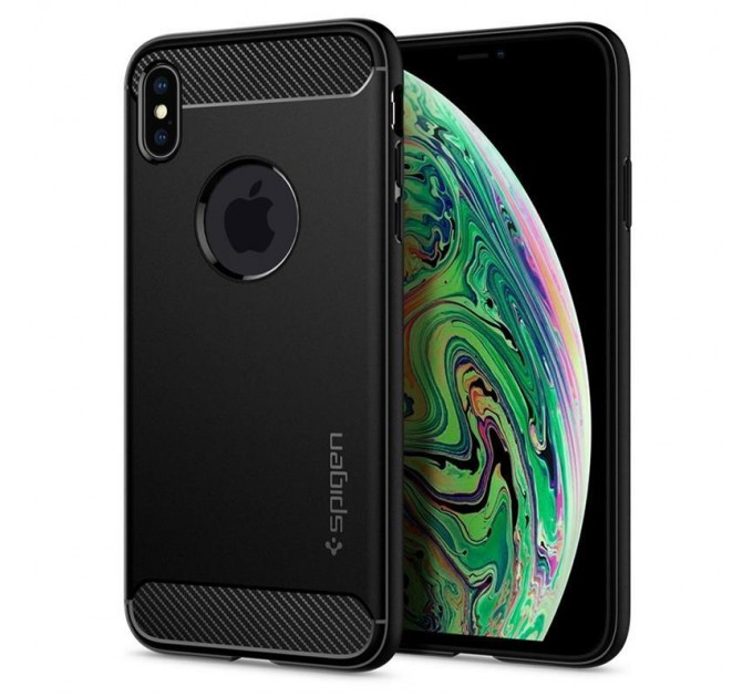 Spigen Чохол-накладка Spigen Rugged Armor для Apple iPhone XS Max Matte Black (065CS25125)