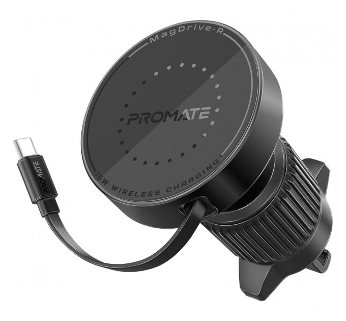 Автомобільний зарядний пристрій Promate Magdrive-r Black