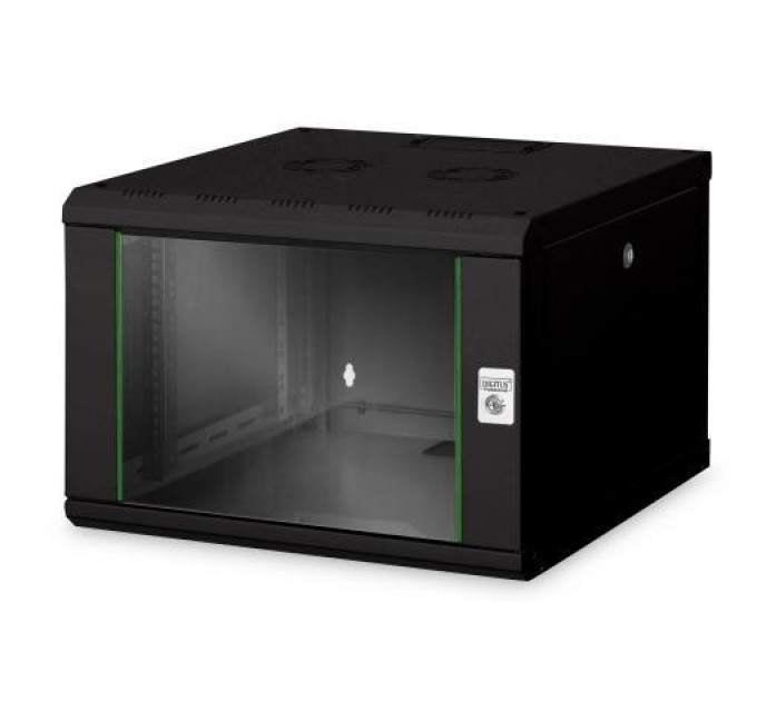 Digitus Шафа настінна Digitus Wall Mounting Unique 19" 7U 600x600, RAL 9005 (DN-1907U-6/6-SW)