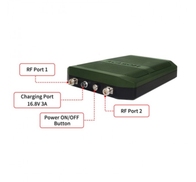 Acasom Підсилювач сигналу для дрона Acasom ROC-6 Green 2.4G/5.2/5.8G (20Вт 5000mAh/16.8V)+кріплення штативу (ROC-6 Green)