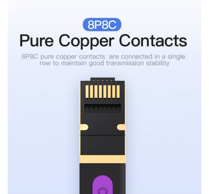 Патч-корд Vention CAT7 SSTP Ethernet, 1 m, Black (ICABF)