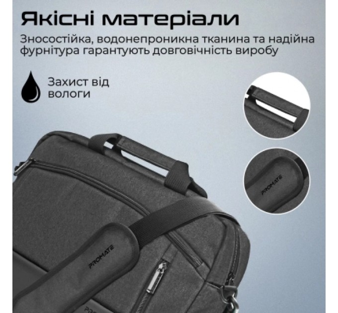 Promate Сумка для ноутбука Promate 15.6" Satchel-MB black (satchel-mb.black)