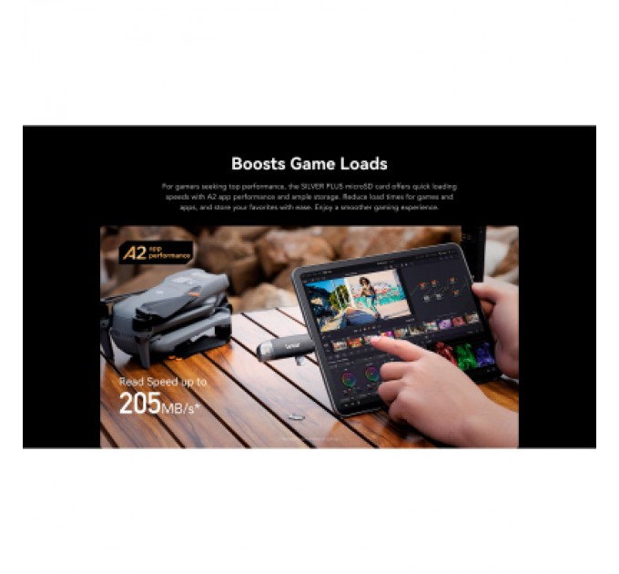 Карта пам'яті Lexar 256GB microSDXC class 10 UHS-I U3 V30 A2 Professional Silver (LMSSIPL256G-BNANG)