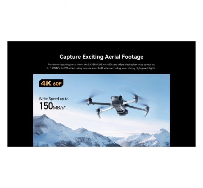 Карта пам'яті Lexar 256GB microSDXC class 10 UHS-I U3 V30 A2 Professional Silver (LMSSIPL256G-BNANG)