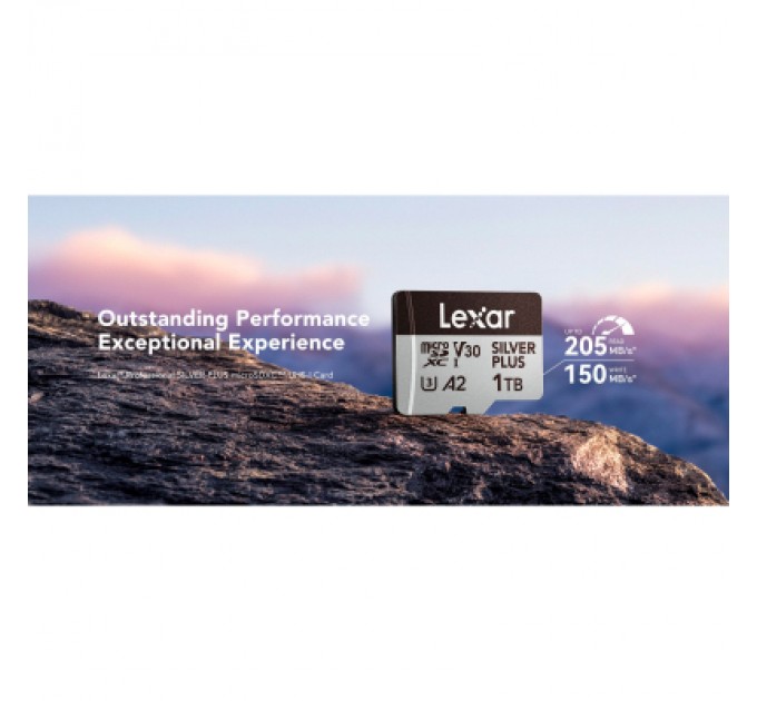 Карта пам'яті Lexar 256GB microSDXC class 10 UHS-I U3 V30 A2 Professional Silver (LMSSIPL256G-BNANG)