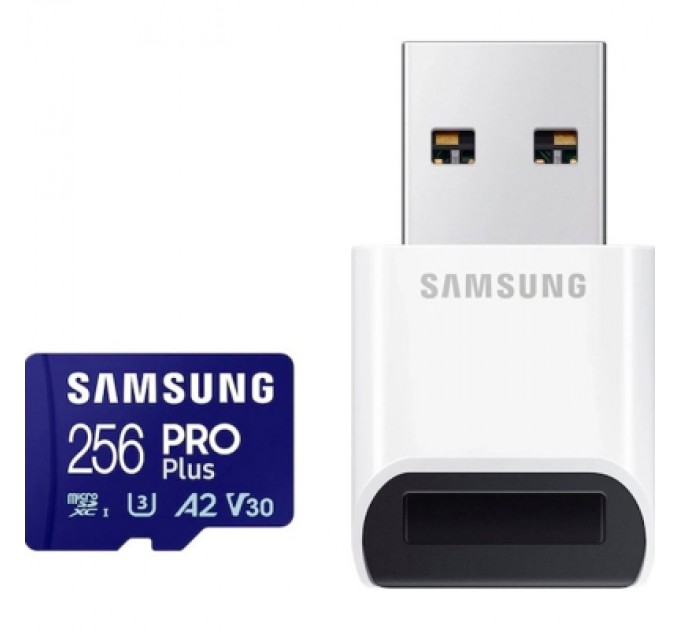 Карта пам'яті Samsung 256GB microSDXC class 10 UHS-I U3 V30 Pro Plus (MB-MD256SB/WW)