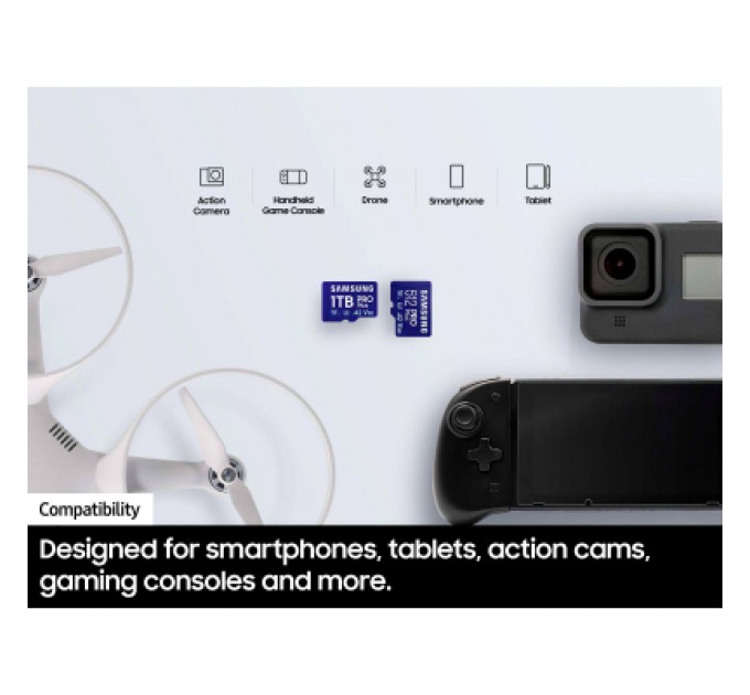 Карта пам'яті Samsung 256GB microSDXC class 10 UHS-I U3 V30 Pro Plus (MB-MD256SB/WW)