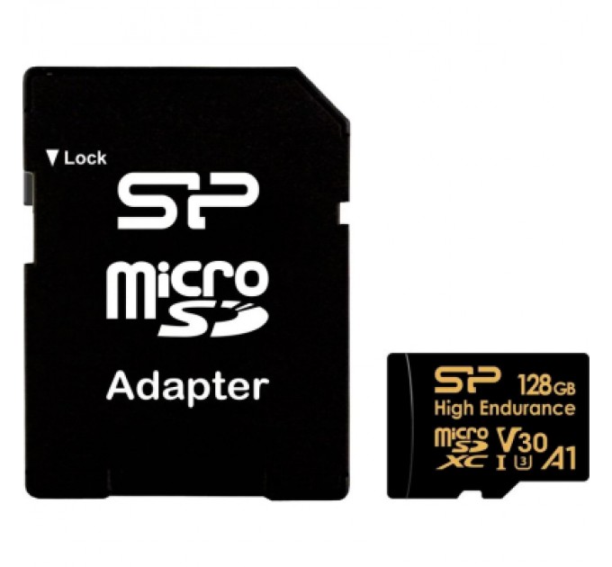 Silicon Power Карта пам'яті Silicon Power 128GB microSDXC class 10 UHS-I U3 V30 A1 High Endurance (SP128GBSTXDV3V1HSP)