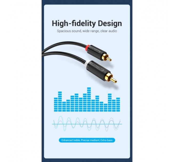Vention Кабель Vention 2хRCA - 2хRCA (M/M), 1.5 м, Black (BCMBG)