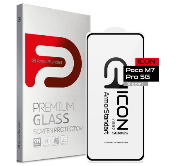 Armorstandart Скло захисне Armorstandart Icon Xiaomi Poco M7 Pro 5G Black (ARM83139)
