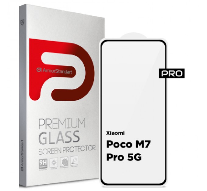 Armorstandart Скло захисне Armorstandart Pro Xiaomi Poco M7 Pro 5G Black (ARM83140)