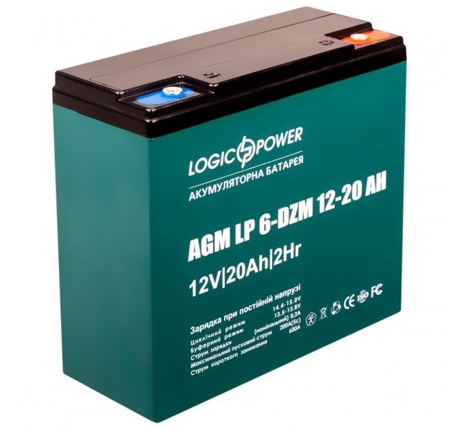 Акумуляторна батарея LogicPower LP 12V 20AH (6-DZM-12-20) AGM