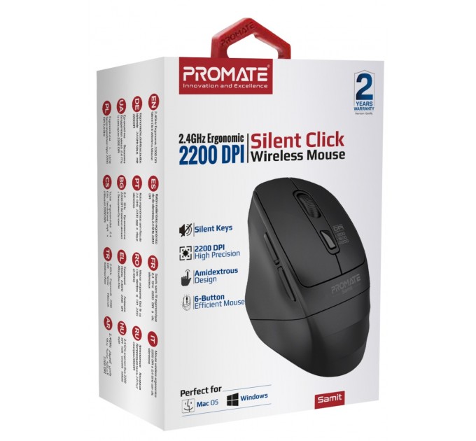 Promate Миша бездротова Promate Samit Black