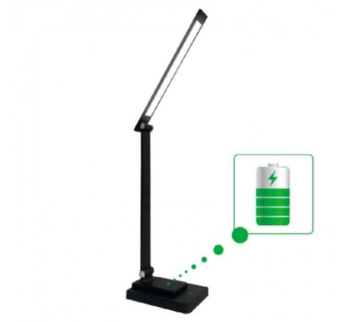 Настільна лампа Євросвітло LED акумуляторна Ridy-10-2-PWR 10 Вт чорна