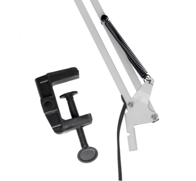 Настільна лампа Євросвітло Ridy-027 E27 зі струбциною біла