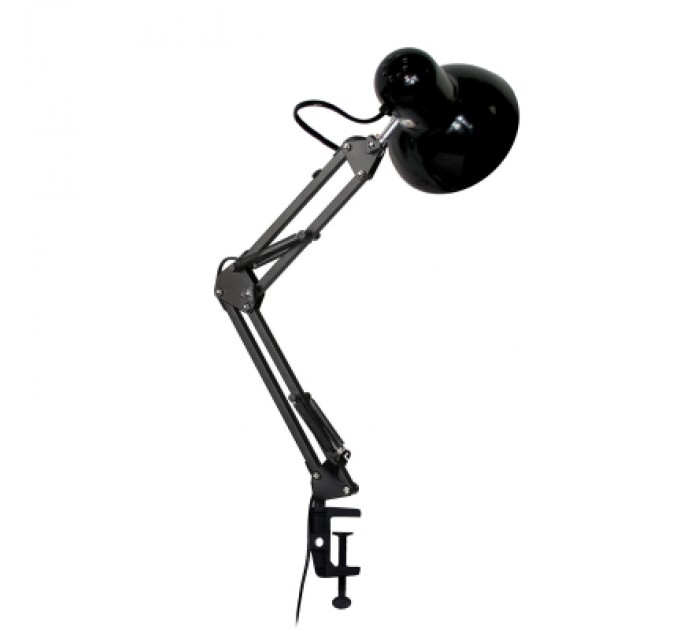 Євросвітло Настільна лампа Євросвітло Ridy-027 E27 зі струбциною чорна