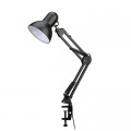 Євросвітло Настільна лампа Євросвітло Ridy-027 E27 зі струбциною чорна