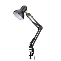 Настільна лампа Євросвітло Ridy-027 E27 зі струбциною чорна