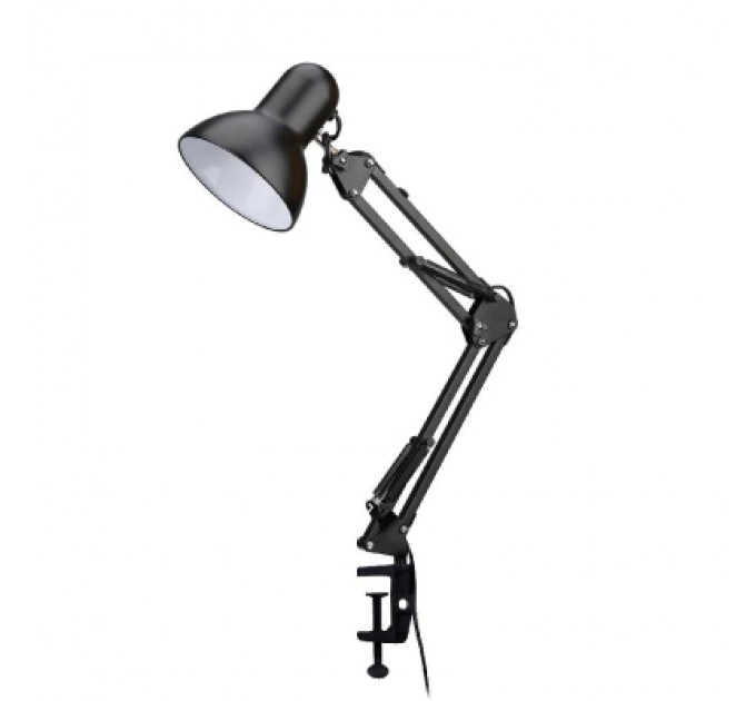 Євросвітло Настільна лампа Євросвітло Ridy-027 E27 зі струбциною чорна