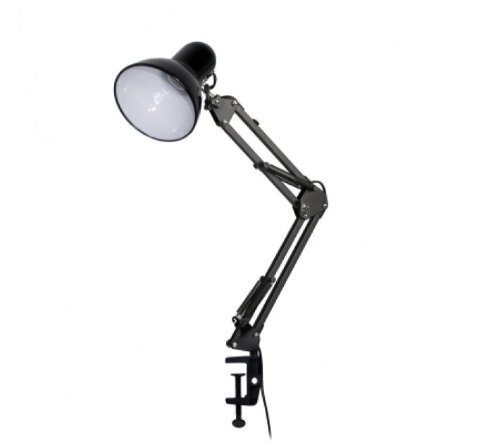 Євросвітло Настільна лампа Євросвітло Ridy-027 E27 зі струбциною чорна