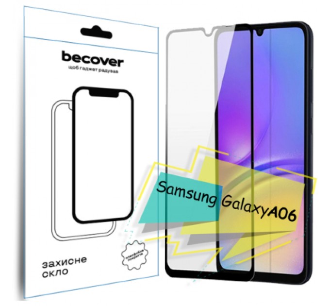 BeCover Скло захисне BeCover Samsung Galaxy A06 SM-A065 Black (713240)