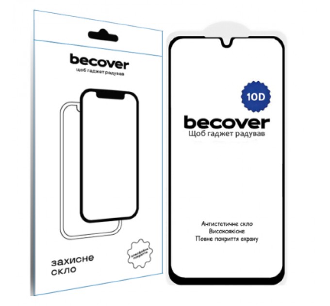 BeCover Скло захисне BeCover Samsung Galaxy A16 4G SM-A165/A16 5G SM-A166 10D Black (712889)