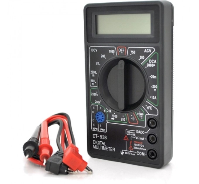 Voltronic Цифровий мультиметр Voltronic DT-838, V, A, R , T, Q60 (DT-838)