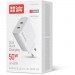 ColorWay Зарядний пристрій ColorWay GaN Mini 50W PD Port PPS USB (Type-C PD 30W + Type-C PD 20W) white (CW-CHS050PD-WT)