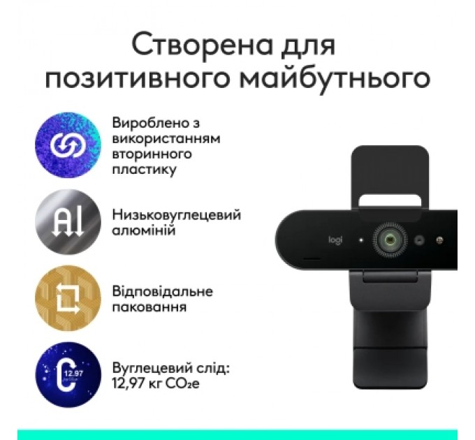 Logitech Веб-камера Logitech Brio 4K Ultra HD for Business Graphite (960-001746)