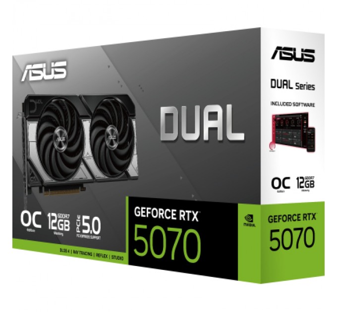 ASUS Відеокарта ASUS GeForce RTX5070 12Gb DUAL OC (DUAL-RTX5070-O12G)