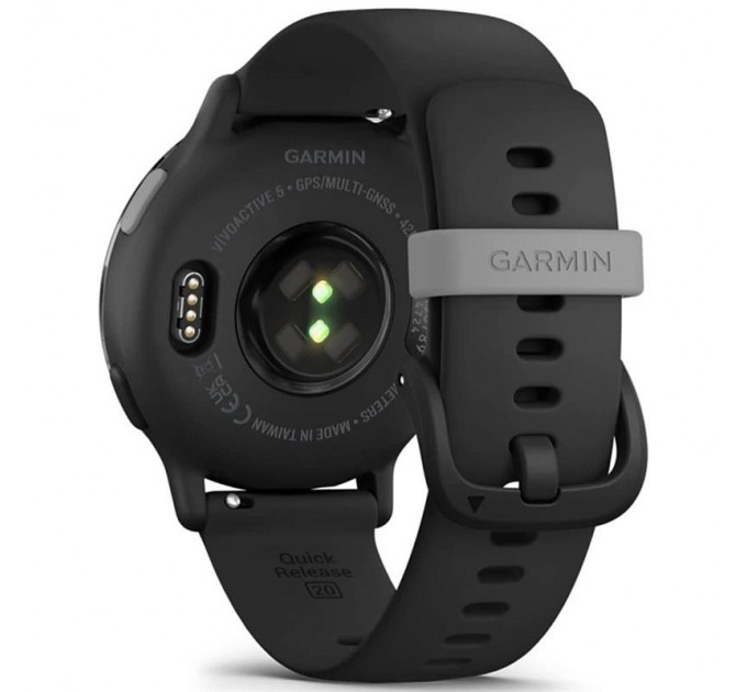 Смарт-годинник Garmin Vivoactive 5 Slate Aluminum Bezel with Black Case and Silicone Band (010-02862-5A)