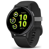 Смарт-годинник Garmin Vivoactive 5 Slate Aluminum Bezel with Black Case and Silicone Band (010-02862-5A)