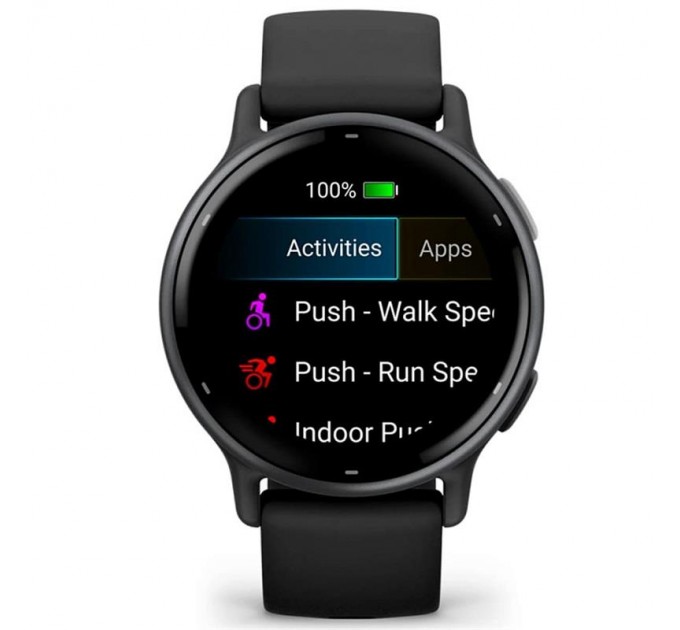 Смарт-годинник Garmin Vivoactive 5 Slate Aluminum Bezel with Black Case and Silicone Band (010-02862-5A)