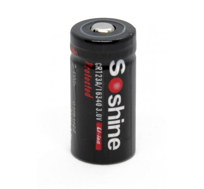 Акумулятор Soshine Protected CR123A/16340 3.0V 700mAh 1шт