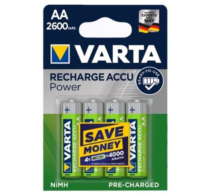Акумулятор Varta Rechargeable Accu Endless AA/HR06 Ni-MH 2600 mAh BL 4шт