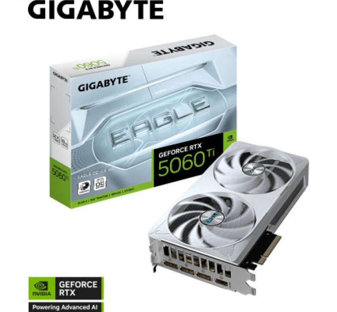 Відеокарта GIGABYTE GeForce RTX5060Ti 8Gb EAGLE OC ICE (GV-N506TEAGLEOC ICE-8GD)