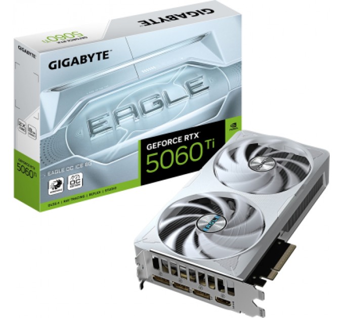 Відеокарта GIGABYTE GeForce RTX5060Ti 8Gb EAGLE OC ICE (GV-N506TEAGLEOC ICE-8GD)