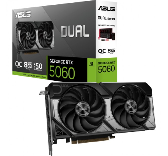 ASUS Відеокарта ASUS GeForce RTX5060 8Gb DUAL OC (DUAL-RTX5060-O8G)