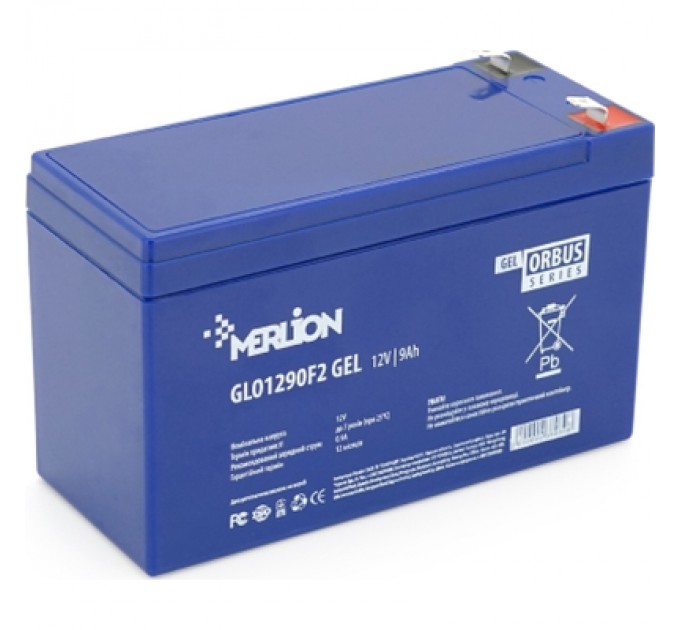 Merlion Батарея до ДБЖ Merlion GLO 12V 9Ah GEL (GLO1290F2 GEL)