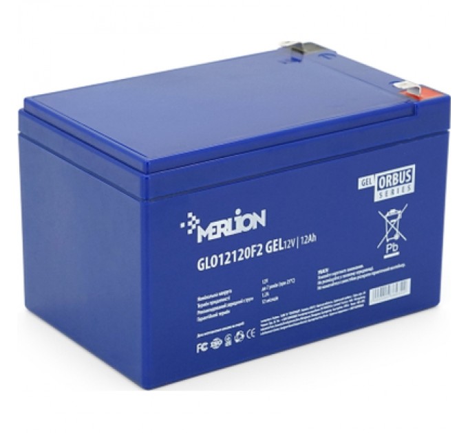 Merlion Батарея до ДБЖ Merlion GLO 12V 12Ah GEL (GLO12120F2 GEL)