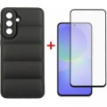 Dengos Чохол до мобільного телефона Dengos Kit Samsung Galaxy A36 5G Soft + glass (Black) (DG-KM-140)