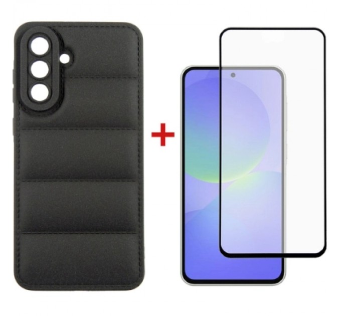Dengos Чохол до мобільного телефона Dengos Kit Samsung Galaxy A36 5G Soft + glass (Black) (DG-KM-140)