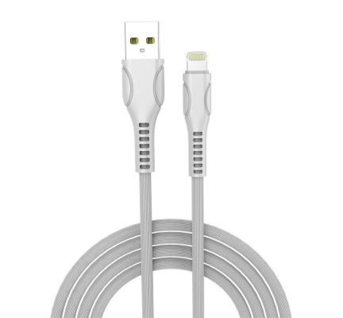 ColorWay Дата кабель USB 2.0 AM to Lightning 1.0m line-drawing white ColorWay (CW-CBUL027-WH)