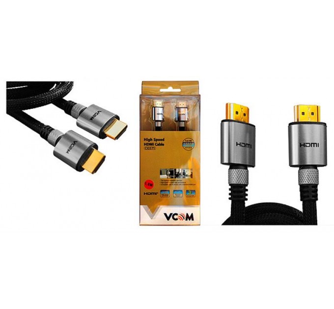 VCOM Кабель VCOM (CG571-1.8), HDMI-HDMI, v1.4, 1.8м, чорний