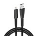 ColorWay Дата кабель USB 2.0 AM to Type-C 1.0m zinc alloy + led black ColorWay (CW-CBUC035-BK)