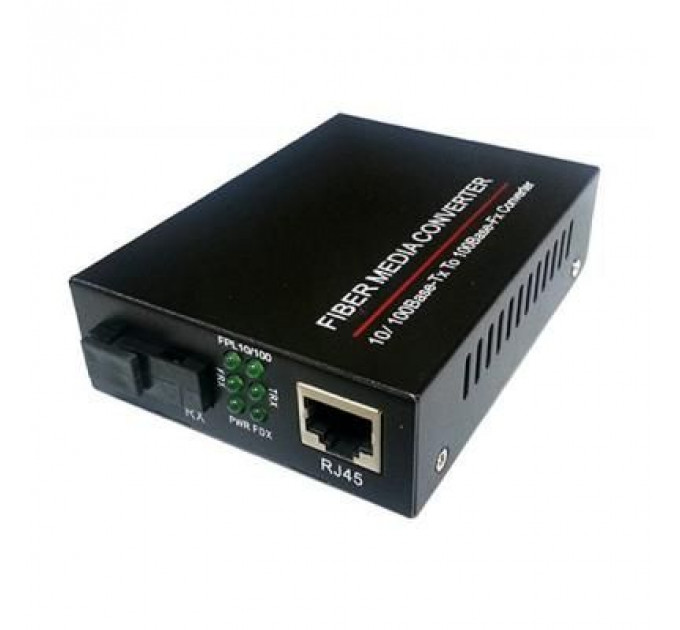 Медіаконвертер FoxGate 10/100Base-TX to 100Base-F 1550нм, SM, SC/PC, 20 км (EC-B-0,1-1SM-1550nm-20)