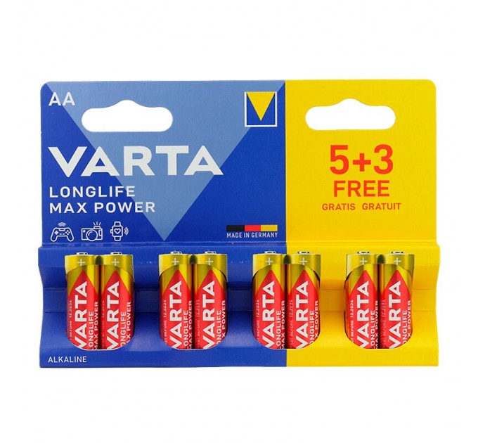 Varta Батарейка Varta Longlife Max Power AA/LR06 BL 8 шт