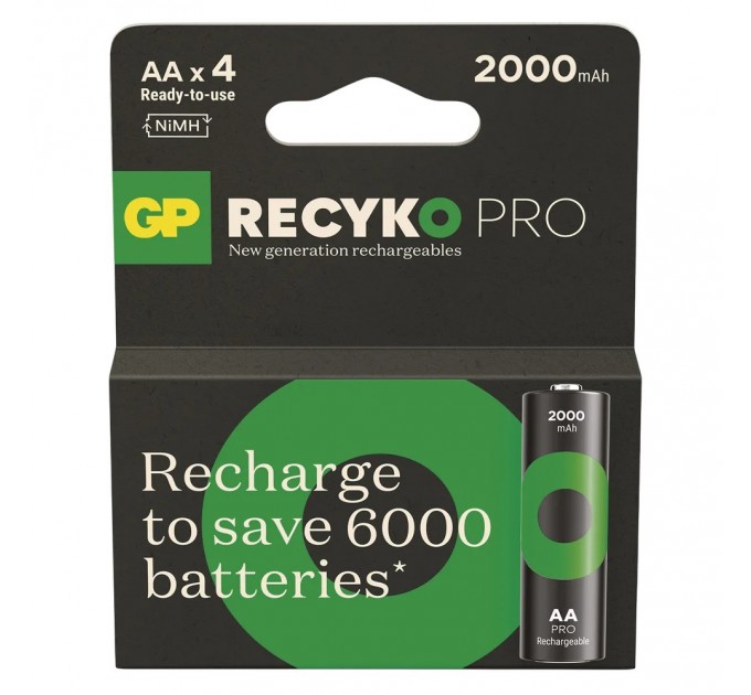 Gp Акумулятори GP Recyko Pro AA/HR06 NI-MH 2000 mAh BL 4 шт