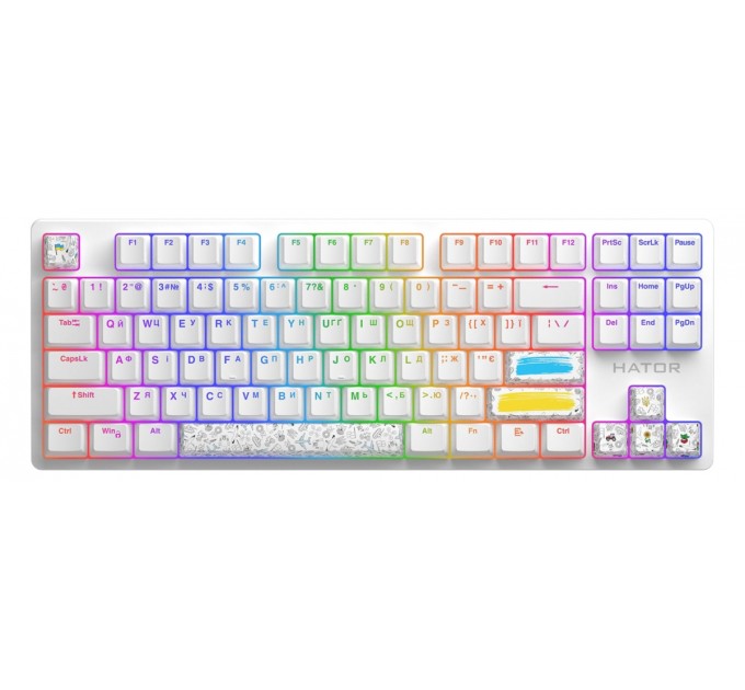 Hator Набір кейкапів Hator PBT Keycaps Authentic Edition White (HTS-700)