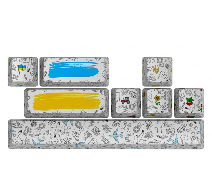 Hator Набір кейкапів Hator PBT Keycaps Authentic Edition White (HTS-700)